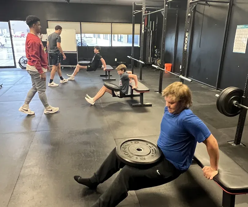 Members mid-workout at a Knockout community session