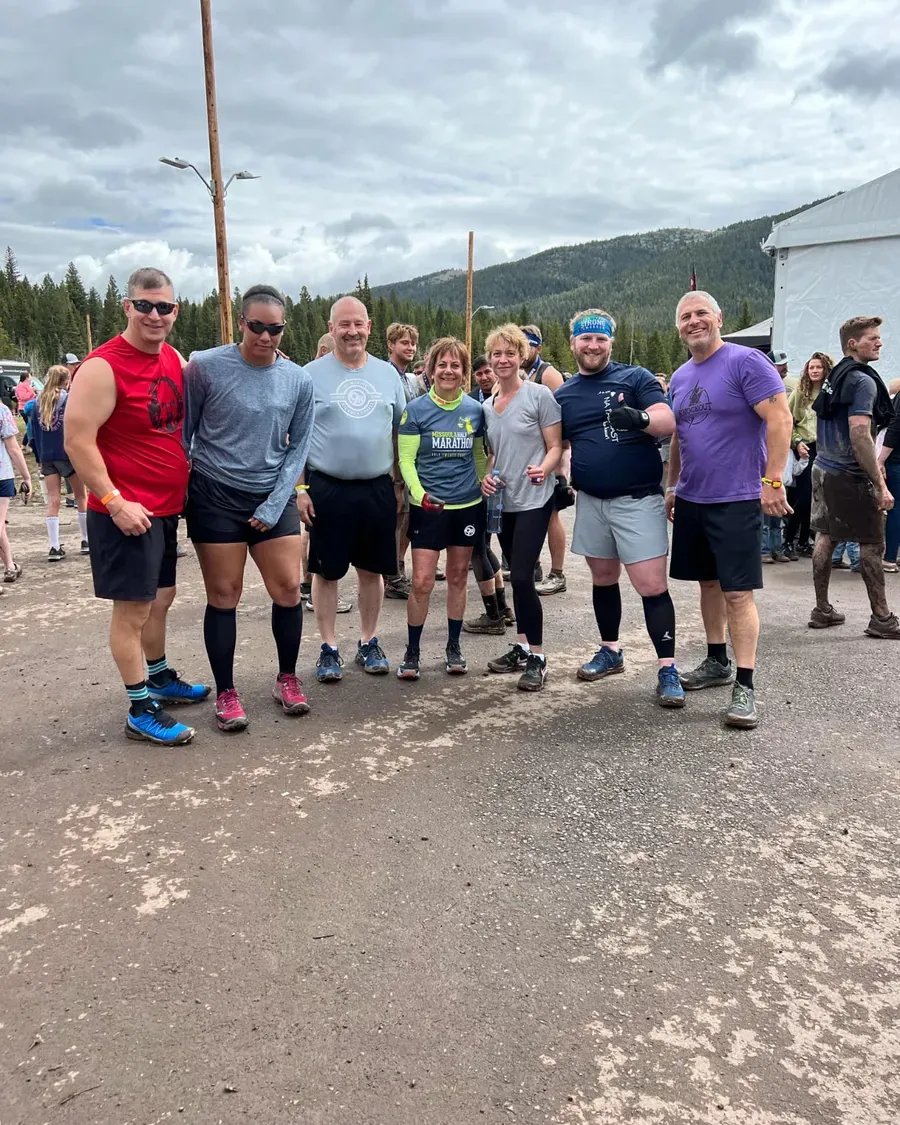 Corey Willis and Knockout Lifestyle members after a race