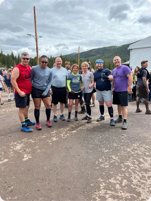The Knockout crew lined up before a Montana mud run