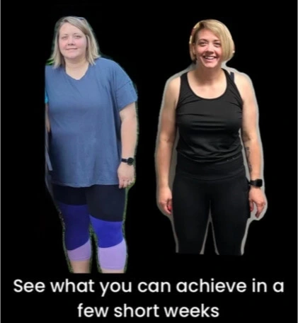Two members' before-and-after — what you can achieve in a few short weeks
