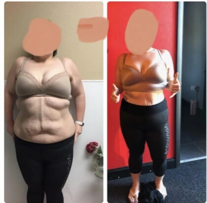 Member before-and-after — visible transformation