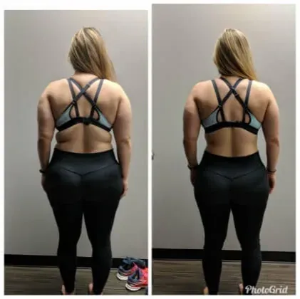 Member before-and-after — back view progress photos